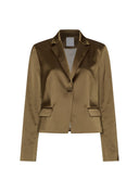 Blazer | Heavy Satin Stretch | Zofi | Olive Satin - shop_name