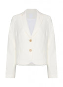 Blazer | Linen Viscose Structure | Moann | soft white - shop_name