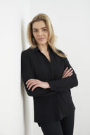 Blouse | Light travel jersey | Kaemi | Deep Black - shop_name