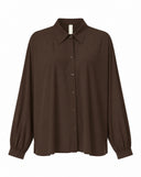 Bluse | Recycled Light-Travelqualität | Iwai | Brown