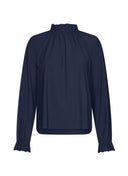 Blouse | Soft Travel | Mukawa | Navy - shop_name