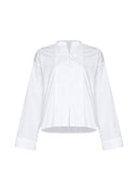 Blouse | Cotton Stretch | Mitsuyo | White - shop_name