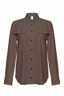 Bluse | Recycled Regular-Travelqualität | Masea | Cacao