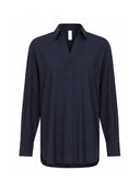Blouse | Recycled Regular Travel | Mikuya | Black-Blue