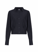 Blouse | Recycled Regular Travel | Yukako | Black-Blue