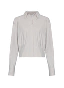 Bluse | Recycled Regular-Travelqualität | Yukako | Mid Grey