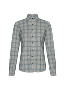 Button - up | Regular Travel Print | Ayaka Closed Print | Grey/ Blue Check - shop_name