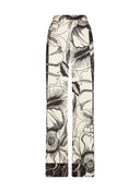 Pants | Satin Viscose Dessin | Pataky Dessin | Ink Blossom