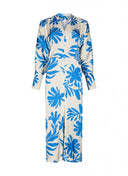 Dress | Polyester Satin Stretch | Kirari Dessin | Ocean Bloom - shop_name