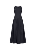 Dress | Cotton Stretch | Piyori | Black-Blue