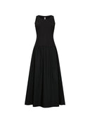Jurk | Cotton Stretch | Piyori | Deep Black