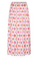 Rok | Satijn viscose dessin | Mitsuki | Ikat Sunset