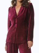 Blazer | Velour Tencel | Sakumi | Wine Red Velvet - shop_name