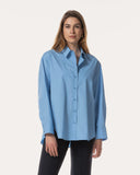 Blouse | Poplin Stretch | Mieka | Alaskan Blue