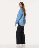 Blouse | Poplin Stretch | Mieka | Alaskan Blue