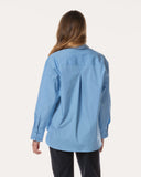Blouse | Poplin Stretch | Mieka | Alaskan Blue