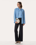 Blouse | Poplin Stretch | Mieka | Alaskan Blue
