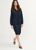 Blouse | Light travel jersey | Kaemi | Black - Blue - shop_name