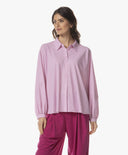 Bluse | Light-Travelqualität mit Dessin | Iwai Dessin | Pink Lady Stripe