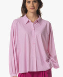 Blouse | Light Travel Dessin | Iwai Dessin | Pink Lady Stripe