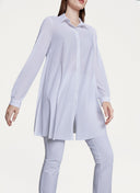 Blouse | Travel jersey | Emi | White - shop_name