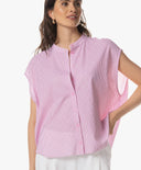 Bluse | Light-Travelqualität mit Dessin | Tokiko Dessin | Pink Lady Stripe