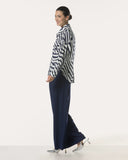 Bluse | Baumwoll-Stretch | Miyoko Stripe | irregular stripe