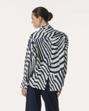 Bluse | Baumwoll-Stretch | Miyoko Stripe | irregular stripe