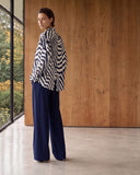 Bluse | Baumwoll-Stretch | Miyoko Stripe | irregular stripe