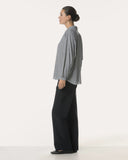 Bluse | Rib Light-Travelqualität | Iwai Diagonal Stripe | diagonal stripe black