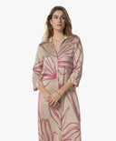 Dress | Satin Viscose Dessin | Sawaby Dessin | pinstripe petal - shop_name