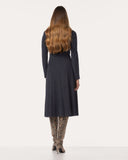 Kleid | Comfort-Travelqualität | Lujika | Black-Blue