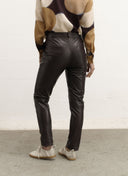 Pants | Lambs Leather | Akimi | Aubergine Leather - shop_name