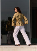 Jacket | Cotton stretch | Sangi | Safari sand Cotton - shop_name