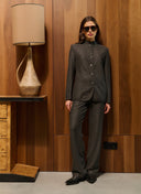 Jacket | Jersey Wool Blend | Celia | Antra/Black Stripe - shop_name