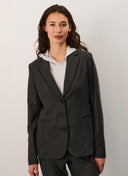 Blazer | Jersey Wool Blend | Woky | Antra/Black Stripe - shop_name