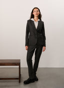Blazer | Jersey Wool Blend | Woky | Antra/Black Stripe - shop_name
