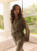 Jacket | Regular Travel Print | Sango | Dusky Green Structure - shop_name
