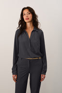 Bluse | Light-Travelqualität | Kaemi | Dark Antra