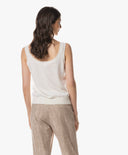 Knits | Linen Cotton Rec. Pol. | Ouka | white linen