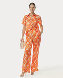 Hose | Polyester-Satin-Stretch | Taky | Sunburst bubbles