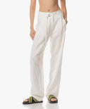 Hose | Leinen-Viskose mit Struktur | Rieka | soft white