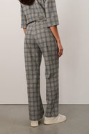 Pants | Travel Jersey | Masami Dessin | Grey/ Blue Check - shop_name