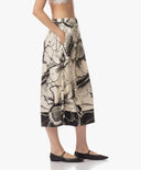 Rok | Satin Viscose Dessin | Panuki Dessin | Ink Blossom