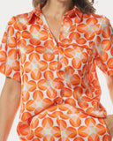 Top | Polyester-Satin-Stretch | Baylo | Sunburst bubbles