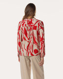 Bluse | Viskose | Tokiwa | Spiaggia Red block