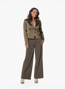 Blazer | Heavy Satin Stretch | Zofi | Olive Satin - shop_name