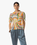 Bluse | Baumwoll-Seide | Daiya | Sunset Waves