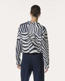 Blouse | Cotton Stretch | Agano Stripe | irregular stripe