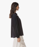 Blouse | Light Travel | Iwai | Black-Blue